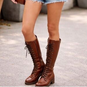 Rare Vintage J Crew Campus Lace-Up Women's Boots EUC